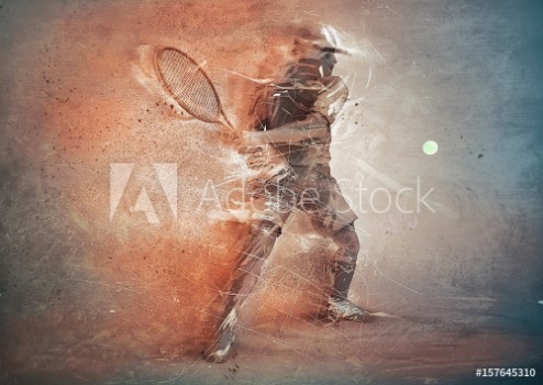Picture of abstract tennis player